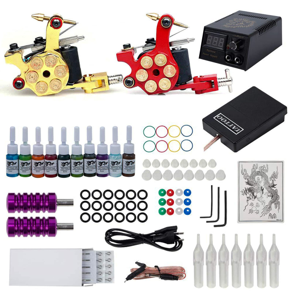Kit de tatouage 2 machines à tatouer 40 encres