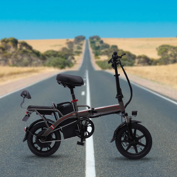 Vélo électrique pliable de 14 pouces avec moteur Vitesse maximale de 25 km/h et batterie au lithium amovible Vélo électrique de ville Trois modes de conduite/a une autonomie de 30 km