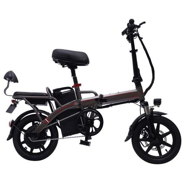 Vélo électrique pliable de 14 pouces avec moteur Vitesse maximale de 25 km/h et batterie au lithium amovible Vélo électrique de ville Trois modes de conduite/a une autonomie de 30 km