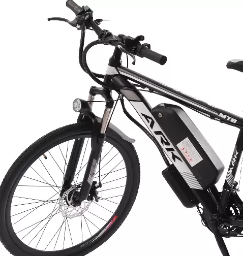 26" elektrische fiets E-MTB, 250 W motor, 25 km/u en 21 snelheden, elektrische fiets met LED-koplamp en LCD-display voor heren en dames