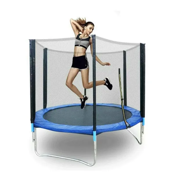 Gartentrampolin – Durchmesser: 183 cm – mit geschlossenem Sicherheitsnetz – für Kinder und Erwachsene – maximale statische Belastung: 300 kg