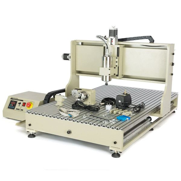 CNC DIY Machine de Gravure - 12200W 220V Broche 4 Axes 6090 CNC Routeur Graveur,Fraisage Sculpture Machine Connexion USB pour Métal, Verre, Bois, etc