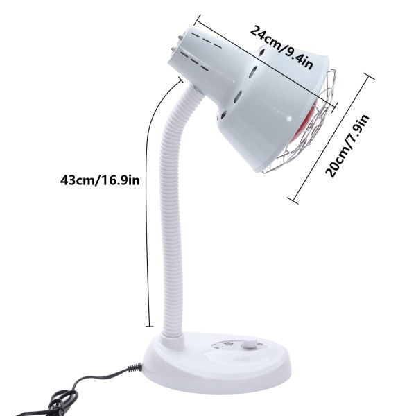 Lumière rouge infrarouge 220 V 275 W Lampe chauffante rouge pour faciliter les douleurs musculaires