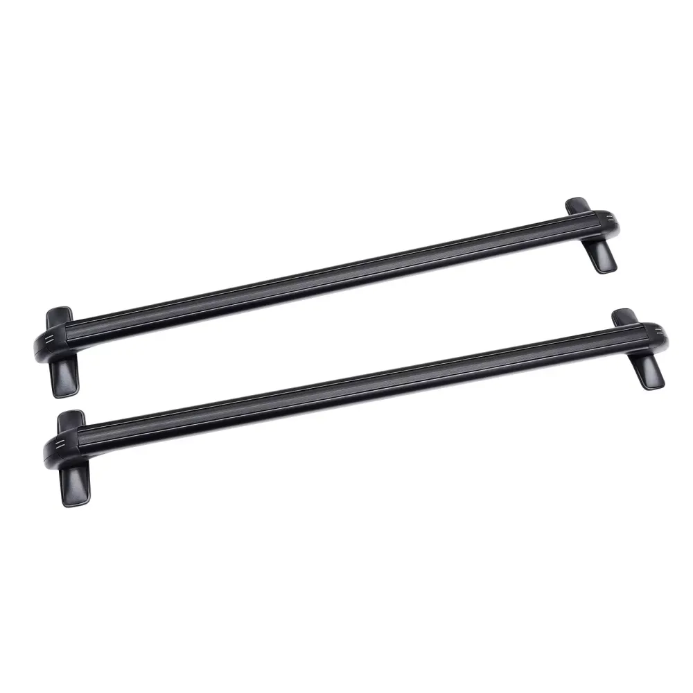 Lot de 2 barres de toit universelles verrouillables pour porte-vélos, coffre de toit, porte-skis, longueur 1 m, Noir