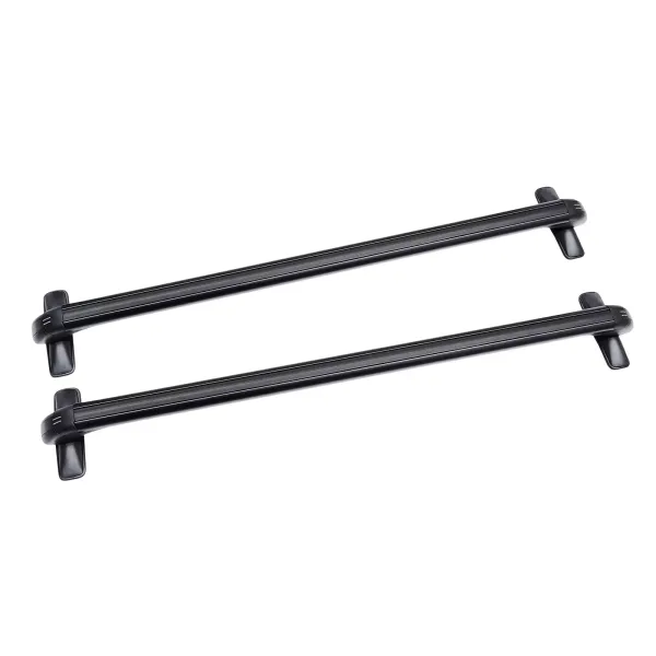Lot de 2 barres de toit universelles verrouillables pour porte-vélos, coffre de toit, porte-skis, longueur 1 m, Noir