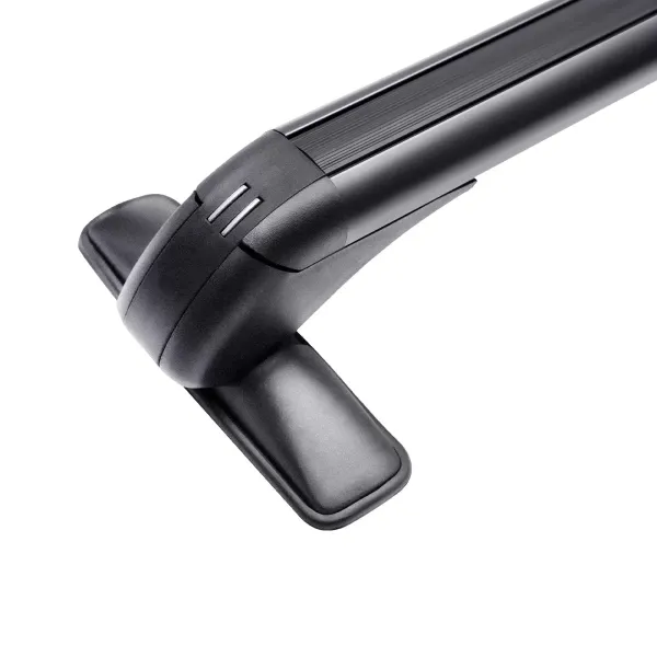 Lot de 2 barres de toit universelles verrouillables pour porte-vélos, coffre de toit, porte-skis, longueur 1 m, Noir
