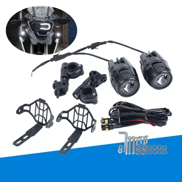 Phares de moto 2xLED avec feux antibrouillard pour BMW ADV Phares de moto 2xLED avec feux antibrouillard pour BMW ADV