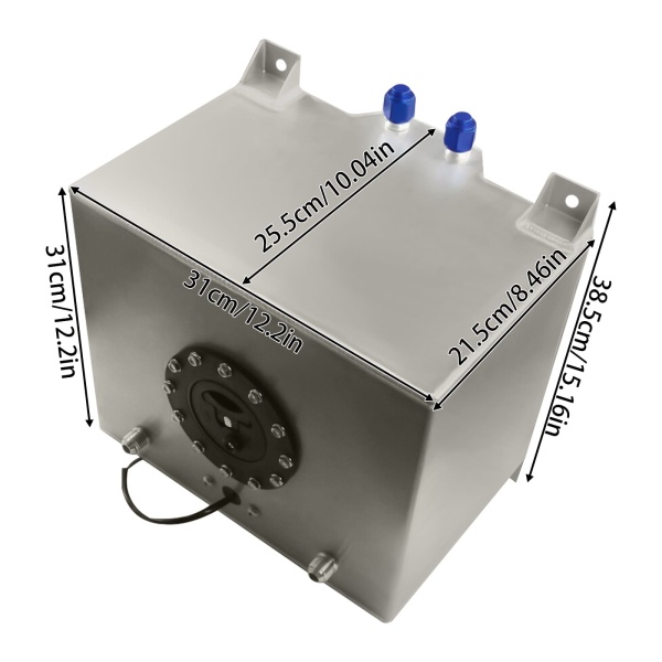 Réservoir de carburant en aluminium - Réservoir de carburant - 20 l - 30 x 30 x 20 cm - Utilisation universelle pour Hot Rod / Street Racing Réservoir de carburant en aluminium - Réservoir de carburant - 20 l - 30 x 30 x 20 cm - Utilisation universelle pour Hot Rod / Street Racing