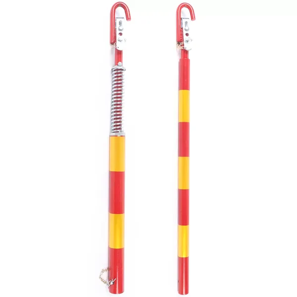 Barre de remorquage en acier 5000 kg pour voiture - Attelage de sécurité avec amortissement à ressort - 175 cm - Force de traction maximale : 5 T