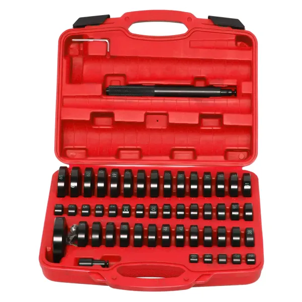Kit de 51 disques de montage - Rondelles de roulement - Douilles - Outils de pression - 18 à 65 mm