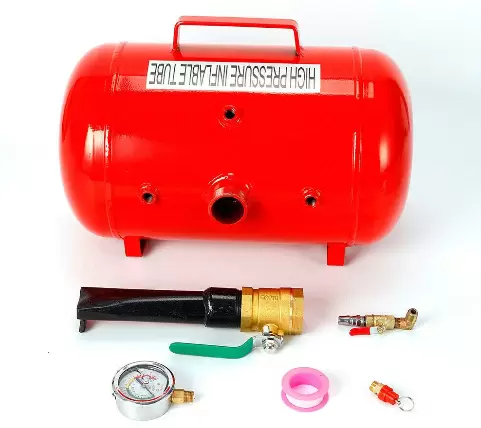 Gonfleur de pneu 5 gallons 20 l Booster de gonflage de choc Airbooster Pompe à air comprimé en acier inoxydable