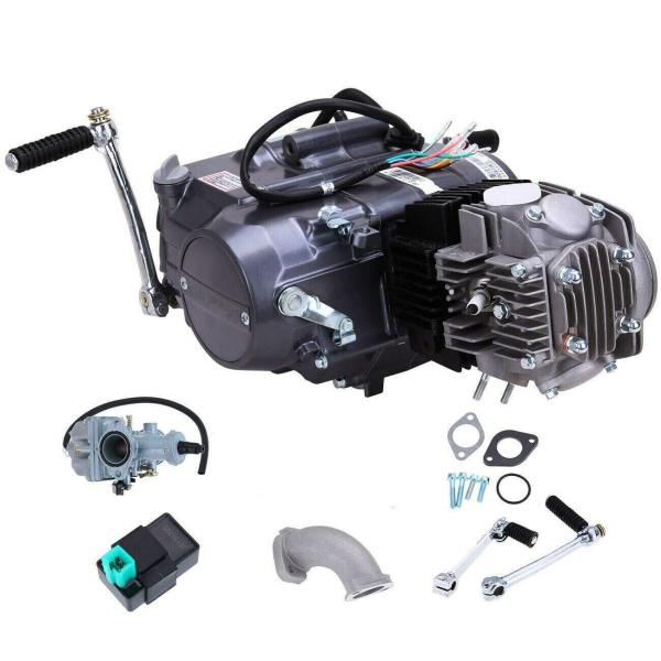 Kit de moteur 125 cm³ entièrement automatique - Démarreur électrique supérieur - Pitbike Cross - 4 vitesses - Démarreur manuel pour CRF50 XR50 Z50