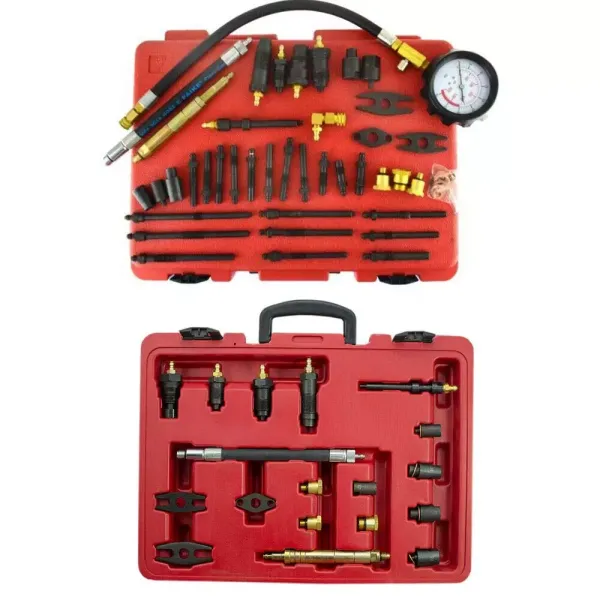 Testeur de compression avec boîte 40 bar / 600 psi - Testeur de compression pour moteurs essence diesel