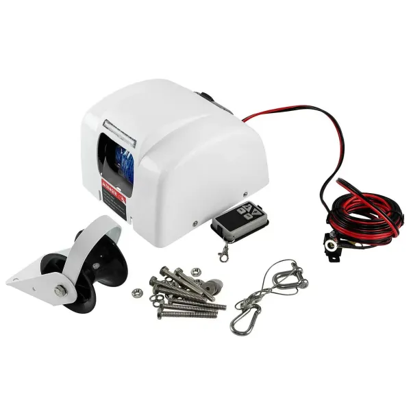 Treuil électrique 12 V pour eau douce et eau salée - Treuil avec fil - Portée jusqu'à 20 kg