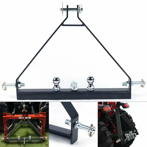 Rail d'attelage de tracteur avec suspension en trois points - 660 mm - Catégorie I Rail d'attelage
