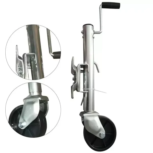 Roue jockey automatique 1200 LB - Roue jockey avec jante en métal de 60 mm pour voiture, remorque, caravane, remorque Roue jockey automatique 1200 LB - Roue jockey avec jante en métal de 60 mm pour voiture, remorque, caravane, remorque