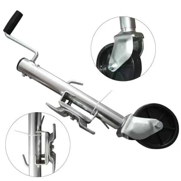 Roue jockey automatique 1200 LB - Roue jockey avec jante en métal de 60 mm pour voiture, remorque, caravane, remorque Roue jockey automatique 1200 LB - Roue jockey avec jante en métal de 60 mm pour voiture, remorque, caravane, remorque