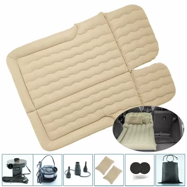 Matelas gonflable épais et mobile - Avec pompe à air pour les voyages, le camping, les activités en extérieur