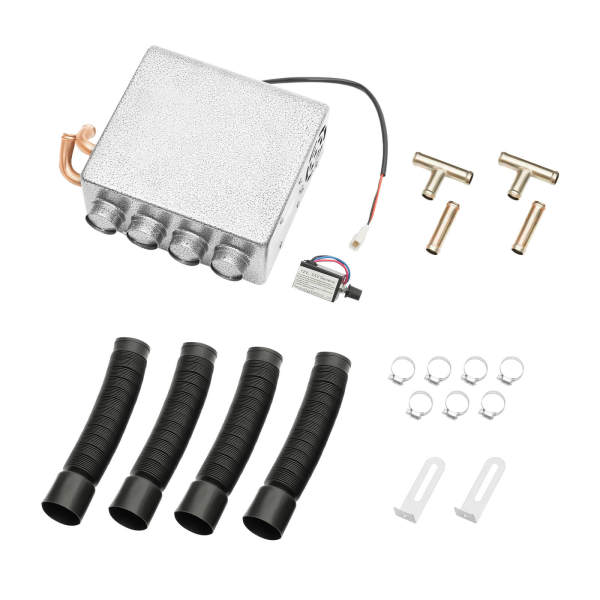 Chauffage de voiture universel compact 4 ports avec régulateur de vitesse 12 V + interrupteur