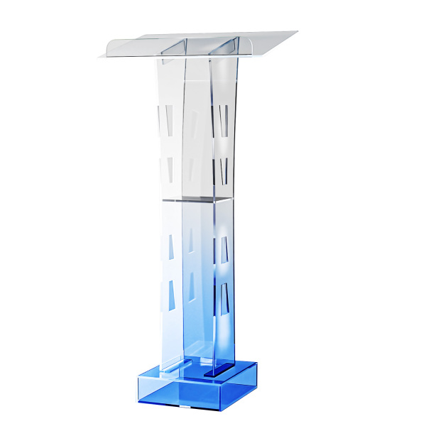 Podium transparent en acrylique avec lumières LED pupitre portable podium de présentation professionnel Pour les conférences et les écoles