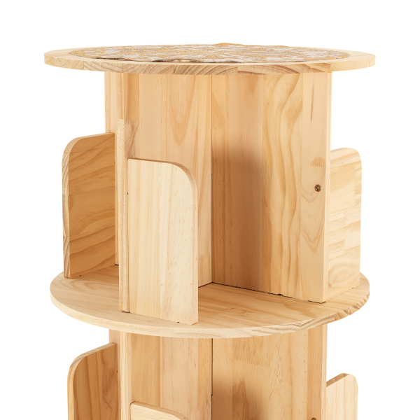 Étagères à livres LM KIDS, armoire de rangement en bois massif, bibliothèque rotative, meubles de bibliothèque, étagère à livres pour enfants, étagère à livres rotative
