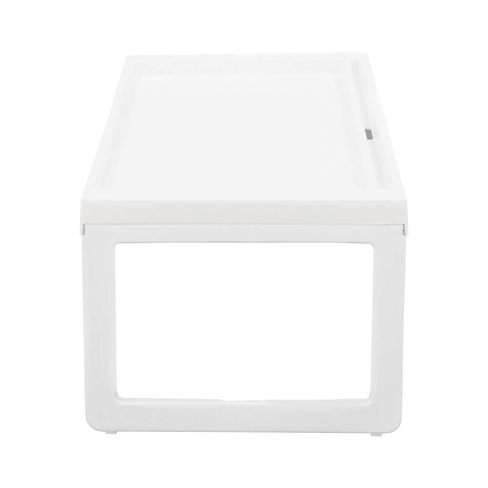 Lot de 4 tables de plateau de lit avec pieds pliables tables pliantes avec plateaux de service de nourriture blanc