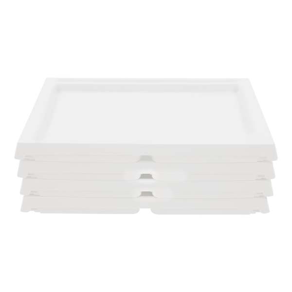 Lot de 4 tables de plateau de lit avec pieds pliables tables pliantes avec plateaux de service de nourriture blanc