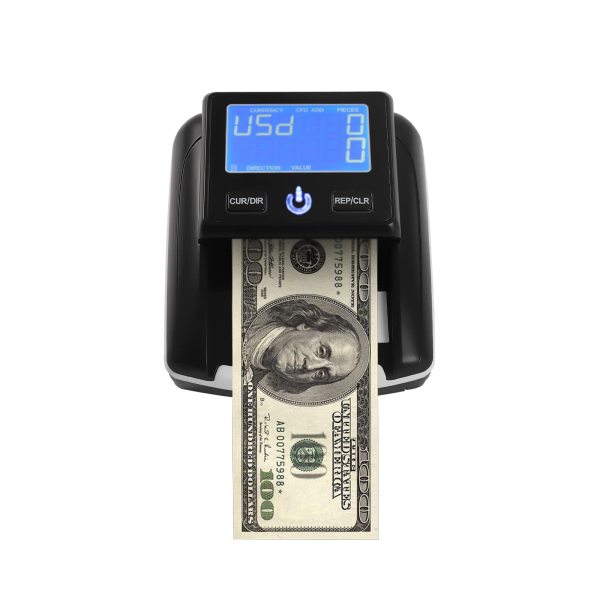 Testeur de billets de banque et machine à compter les billets de banque 2 en 1 – Détecteur de faux billets pour faux euros et dollars