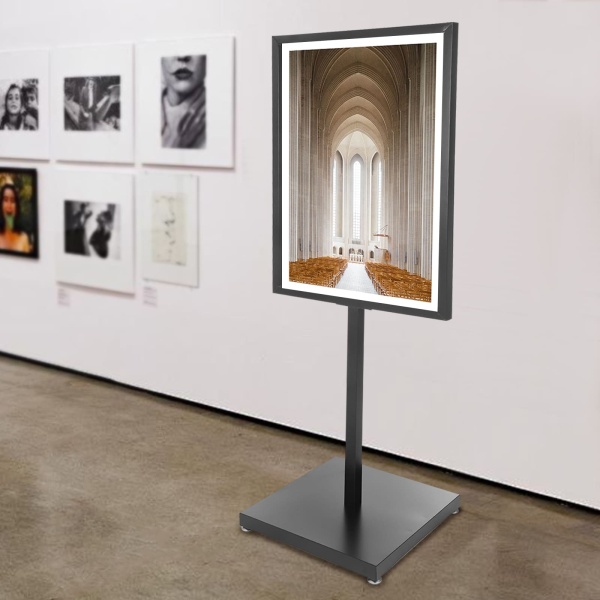 Support pour affiches - Cadre en métal noir - 65 x 90 cm