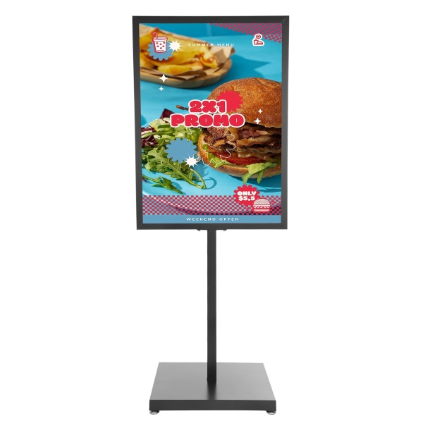 Support pour affiches - Cadre en métal noir - 65 x 90 cm