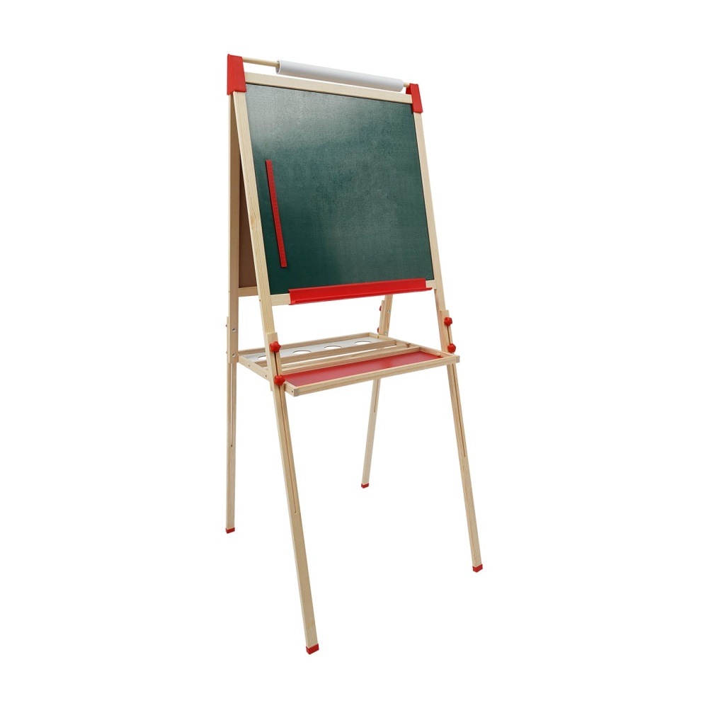 Tableau blanc et tableau noir double face, tableau pour enfants avec chiffres et autres accessoires, chevalet réglable en hauteur pour enfants