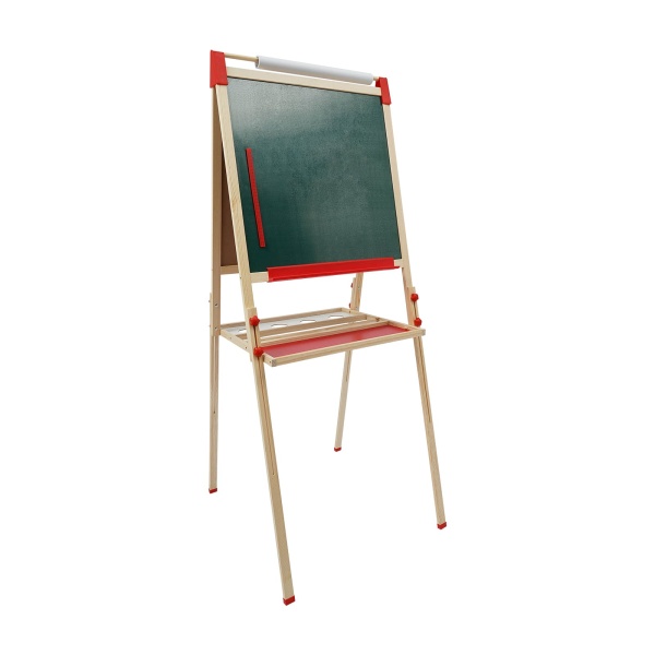 Tableau blanc et tableau noir double face, tableau pour enfants avec chiffres et autres accessoires, chevalet réglable en hauteur pour enfants