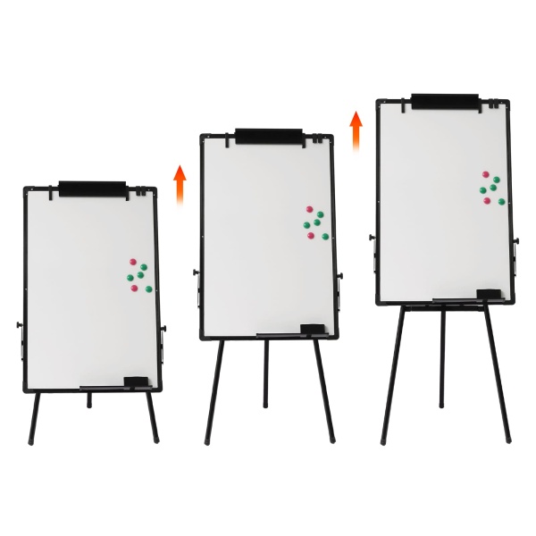Tableau blanc magnétique - 91 x 61 cm - Avec support réglable en hauteur - Planning familial pour bureau, maison et école
