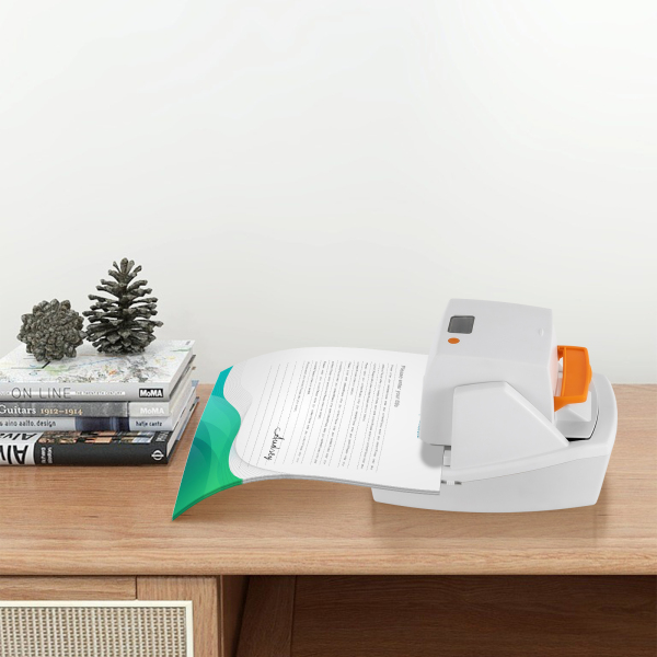 Agrafeuse électrique robuste, agrafeuse plate automatique, 70 feuilles, silencieuse, sans bourrage, pour le bureau (blanc)