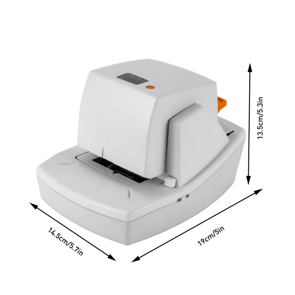 Agrafeuse électrique robuste, agrafeuse plate automatique, 70 feuilles, silencieuse, sans bourrage, pour le bureau (blanc) Agrafeuse électrique robuste, agrafeuse plate automatique, 70 feuilles, silencieuse, sans bourrage, pour le bureau (blanc)