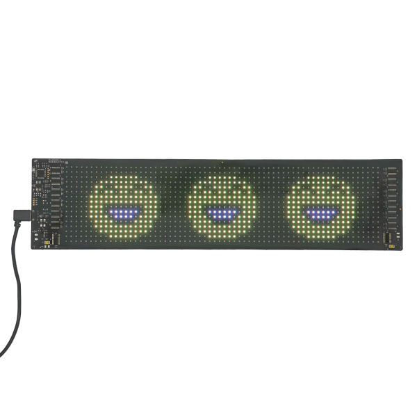 Panneau d'affichage LED 37,4 cm x 9,2 cm, panneau LED programmable, écran LED souple et flexible