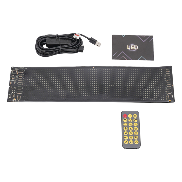 Panneau d'affichage LED 37,4 cm x 9,2 cm, panneau LED programmable, écran LED souple et flexible