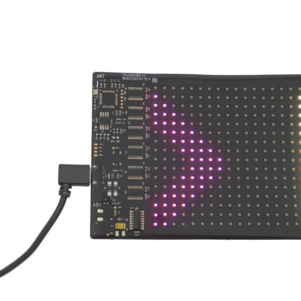 Panneau d'affichage LED 37,4 cm x 9,2 cm, panneau LED programmable, écran LED souple et flexible