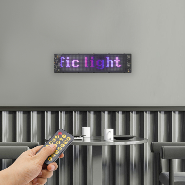 Panneau d'affichage LED 37,4 cm x 9,2 cm, panneau LED programmable, écran LED souple et flexible