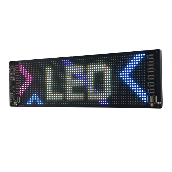 Écran LED flexible 34,8 cm x 10,2 cm, panneau d'affichage LED, panneau LED flexible pour voiture, magasin, bar, publicité