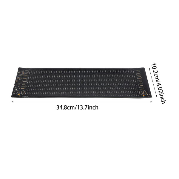 Écran LED flexible 34,8 cm x 10,2 cm, panneau d'affichage LED, panneau LED flexible pour voiture, magasin, bar, publicité