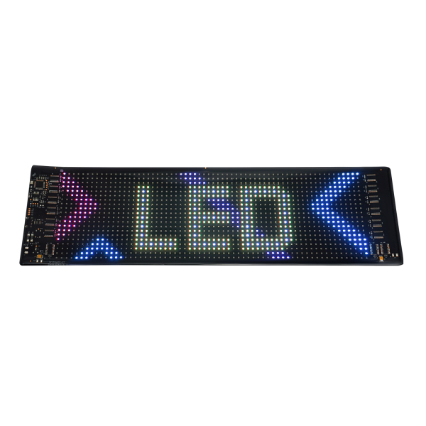Écran LED flexible 34,8 cm x 10,2 cm, panneau d'affichage LED, panneau LED flexible pour voiture, magasin, bar, publicité