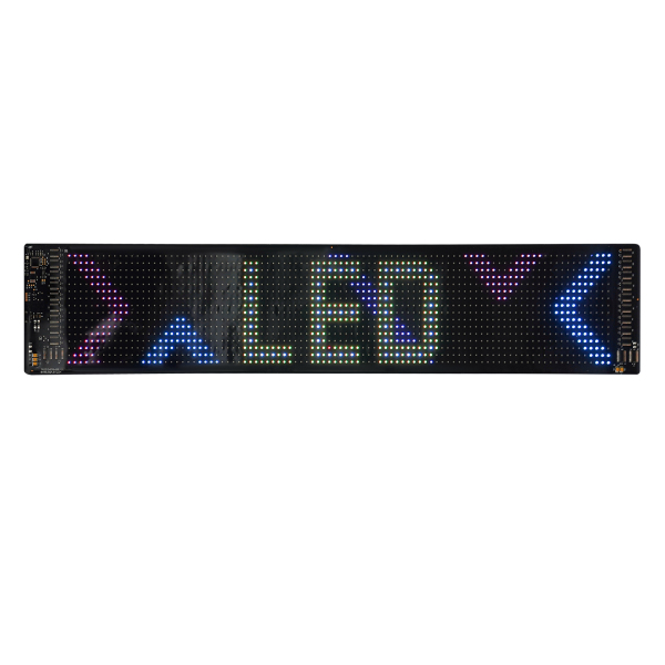 Écran LED flexible 59,5 cm x 12 cm, panneau d'affichage LED, panneau LED flexible pour voiture, magasin, bar, publicité