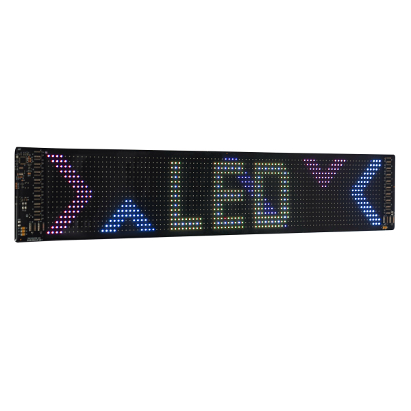 Écran LED flexible 59,5 cm x 12 cm, panneau d'affichage LED, panneau LED flexible pour voiture, magasin, bar, publicité