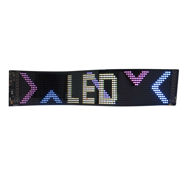 Écran LED flexible 59,5 cm x 12 cm, panneau d'affichage LED, panneau LED flexible pour voiture, magasin, bar, publicité
