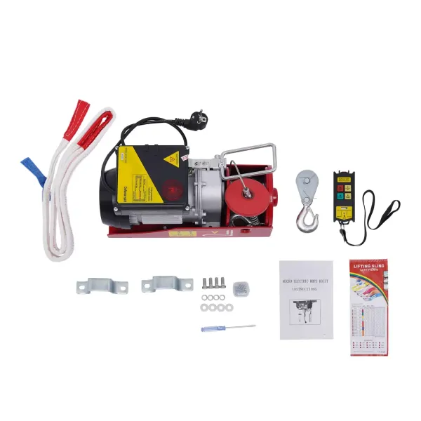 440LBS Treuil électrique 230 V avec télécommande sans fil 440LBS avec télécommande et élingues treuil électrique