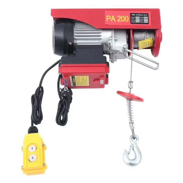 Treuil électrique 200KG Hauteur de levage 12m Palan électrique Palan à câble 510W Treuil à moteur avec télécommande à fil Treuil électrique 200KG Hauteur de levage 12m Palan électrique Palan à câble 510W Treuil à moteur avec télécommande à fil