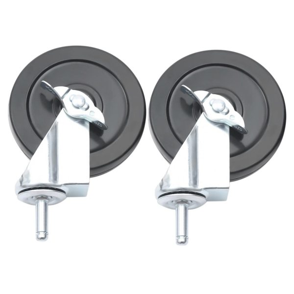 Lot de 2 roulettes de portail à ressort pour portail - Charge maximale : 50 kg - Avec frein de verrouillage latéral