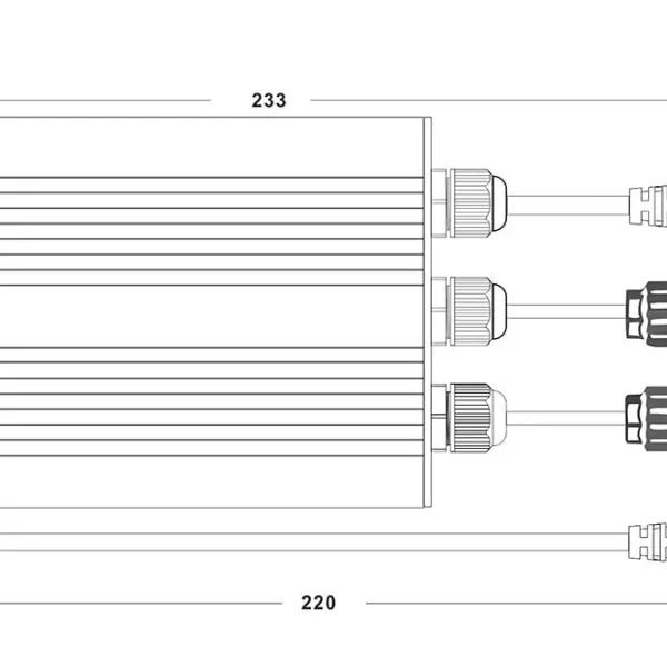 Micro onduleur solaire MPPT Onduleur sinusoïdal pur MPPT avec câble CA 230 V