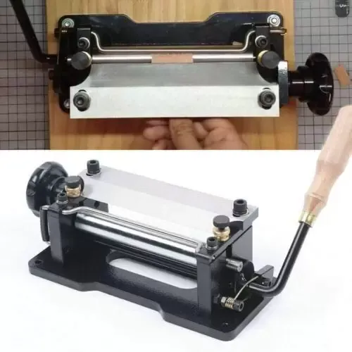 32 x 18 x 18 cm Manuel Cuir Splitter Skiver Pelle Machine pour Cuir Fait Main Skiving Paring Peeling